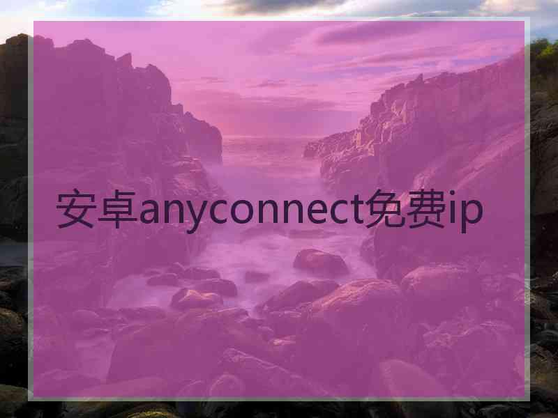 安卓anyconnect免费ip