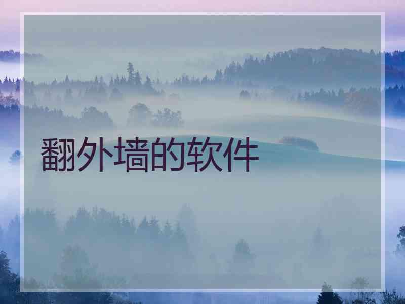 翻外墙的软件