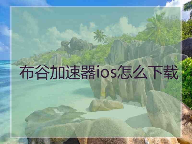 布谷加速器ios怎么下载