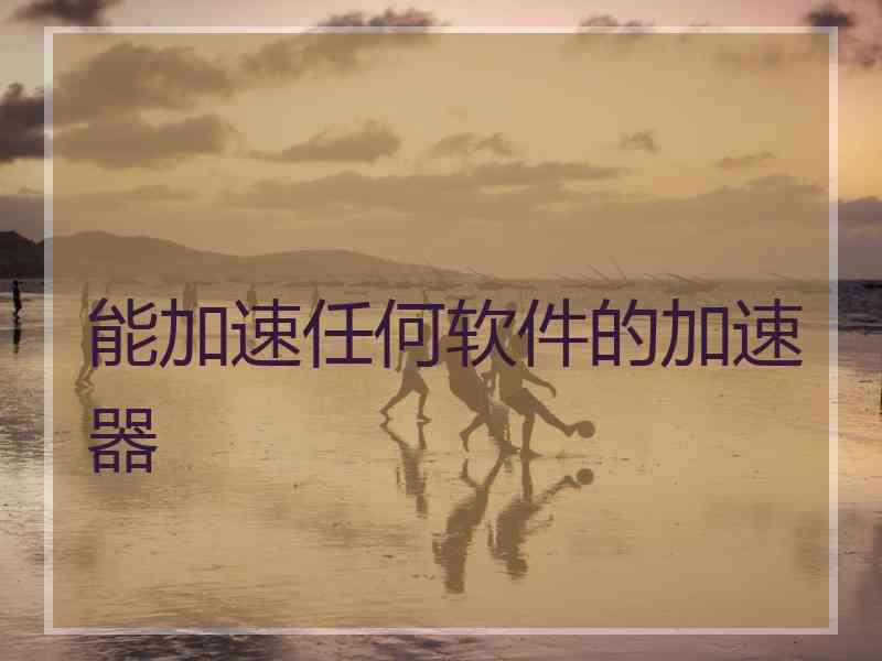 能加速任何软件的加速器