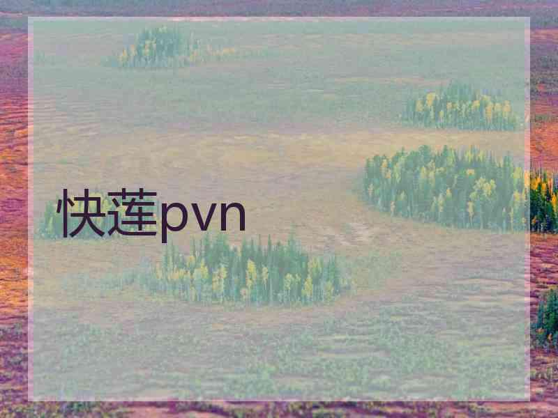 快莲pvn