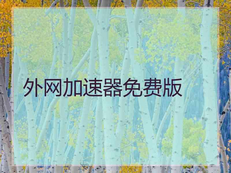 外网加速器免费版