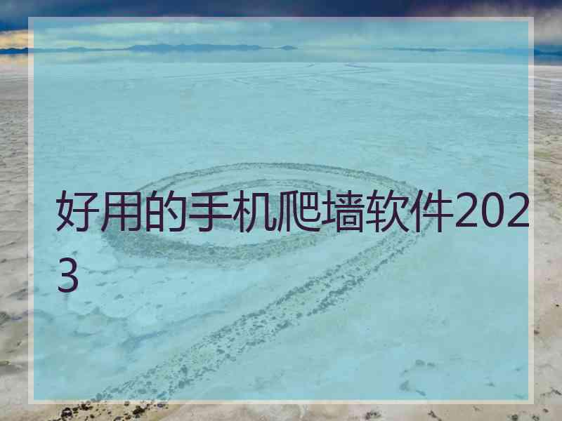 好用的手机爬墙软件2023