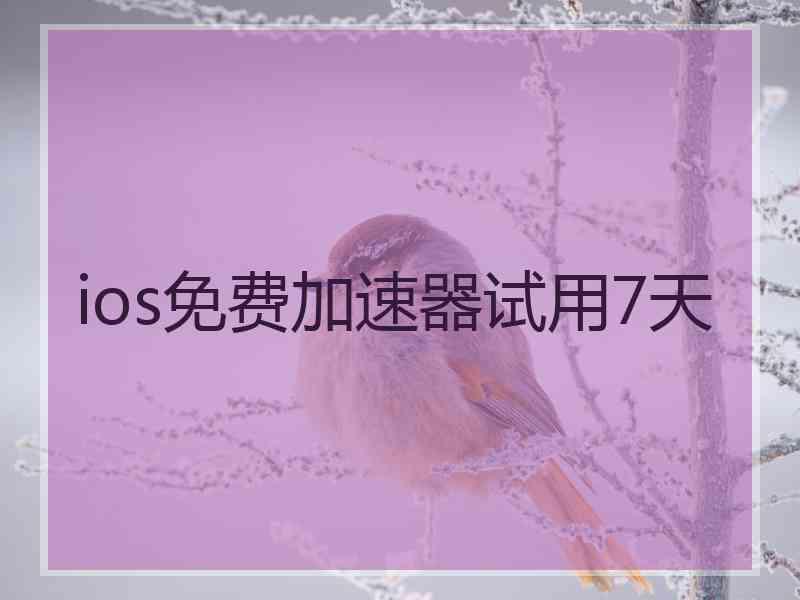 ios免费加速器试用7天