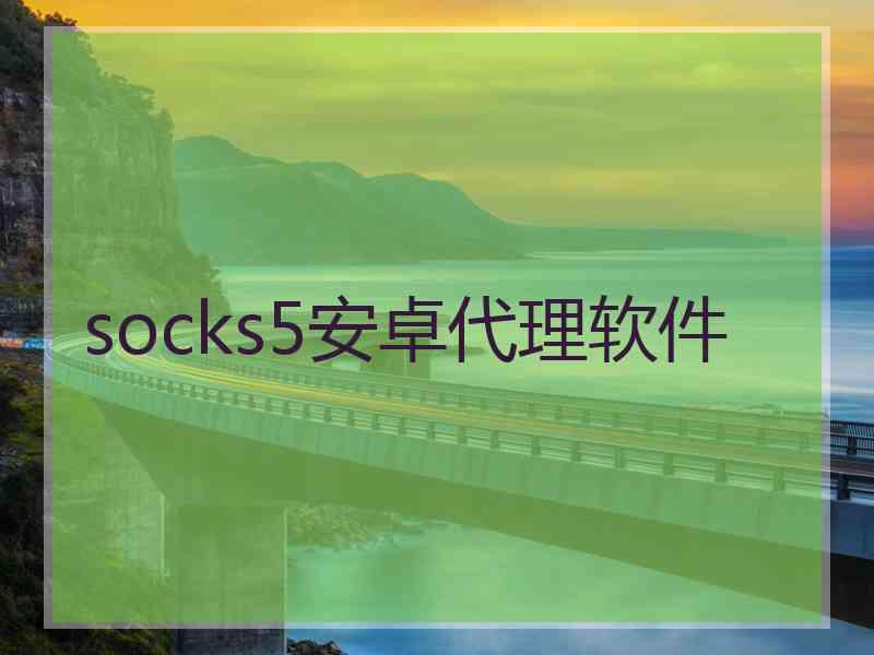 socks5安卓代理软件