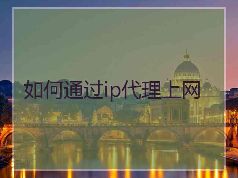 如何通过ip代理上网