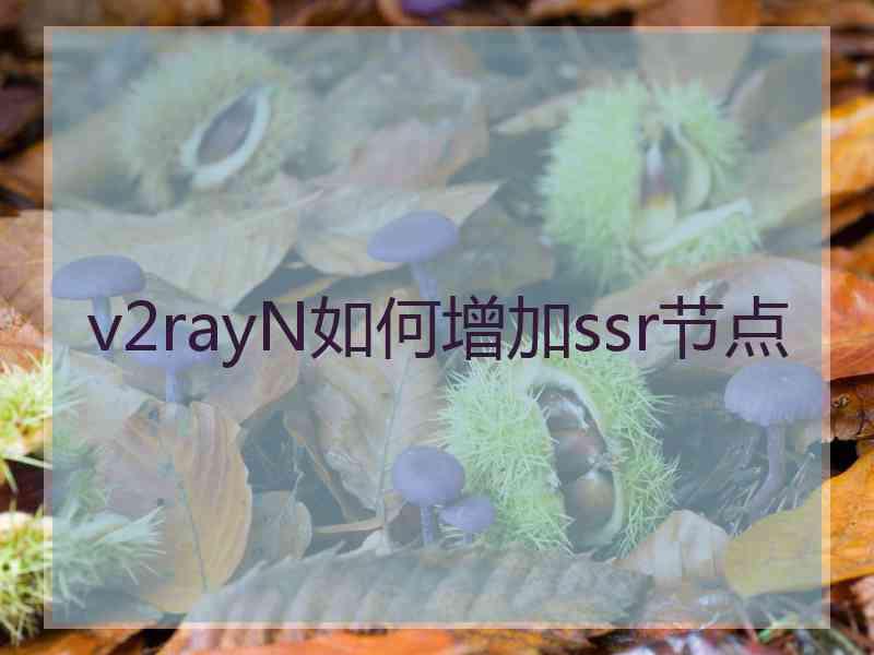 v2rayN如何增加ssr节点