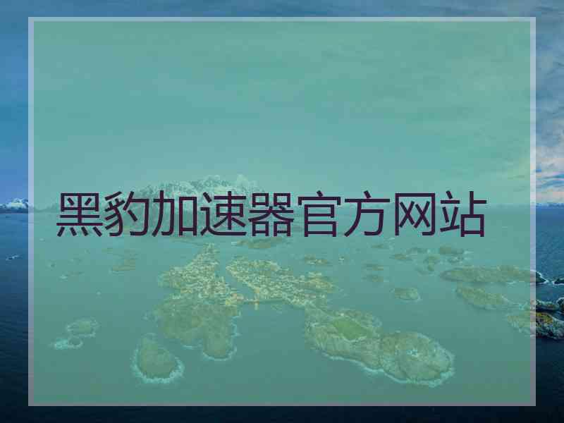 黑豹加速器官方网站