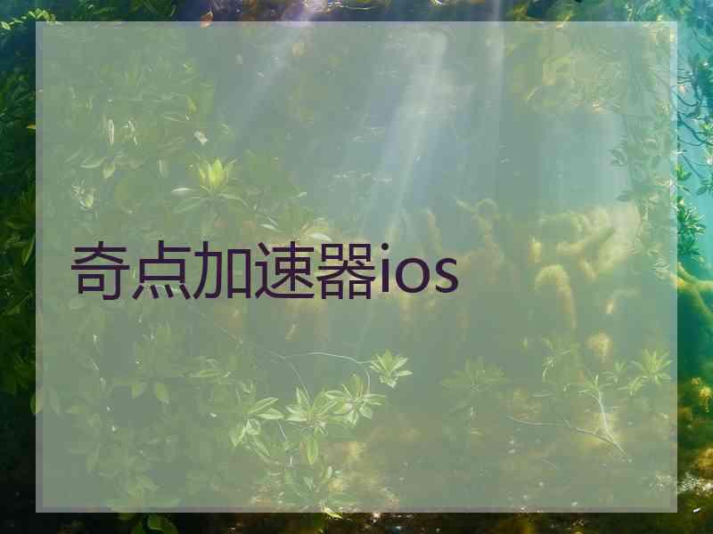 奇点加速器ios