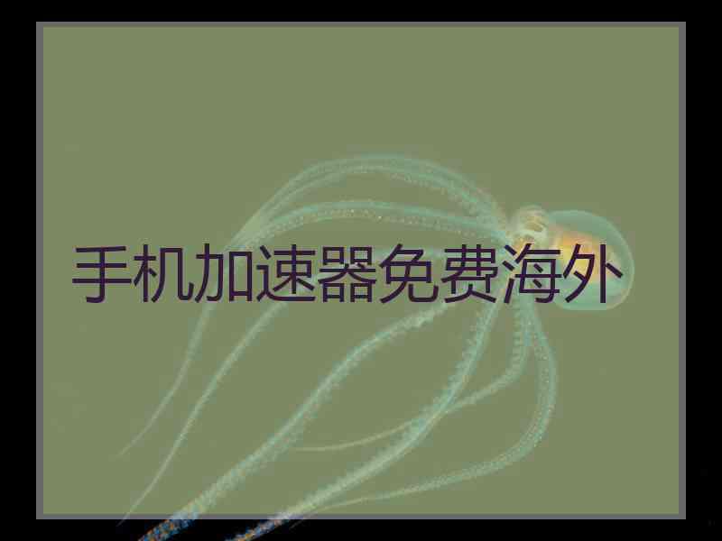 手机加速器免费海外