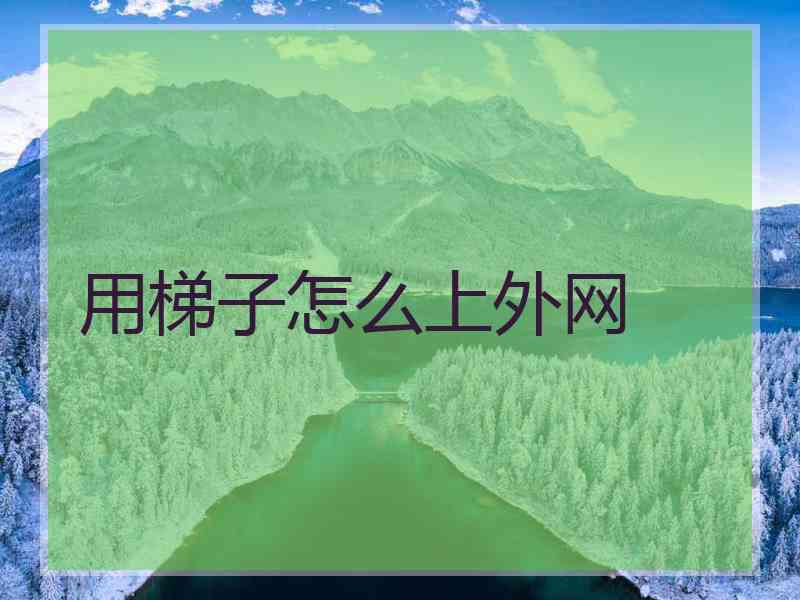 用梯子怎么上外网