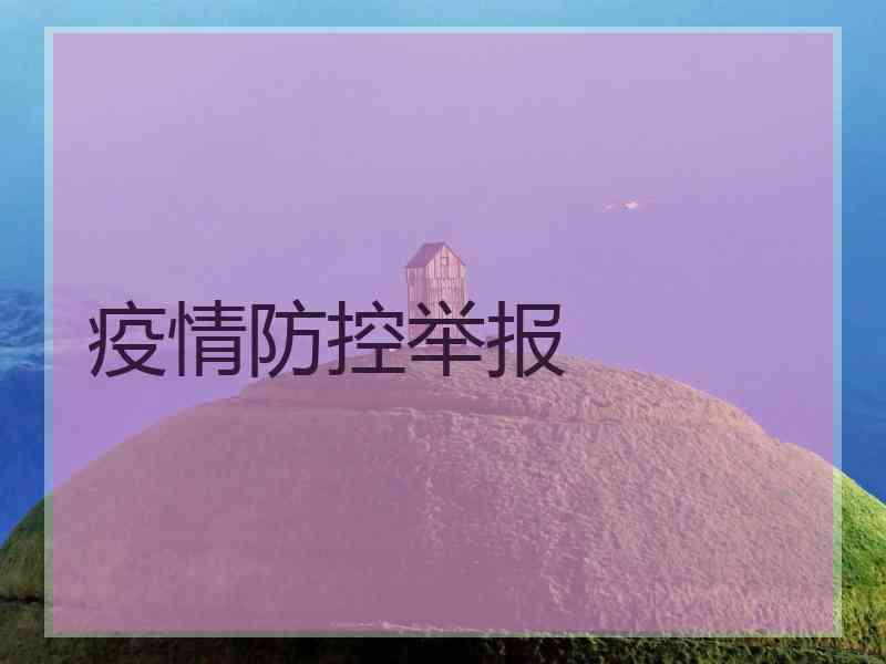 疫情防控举报
