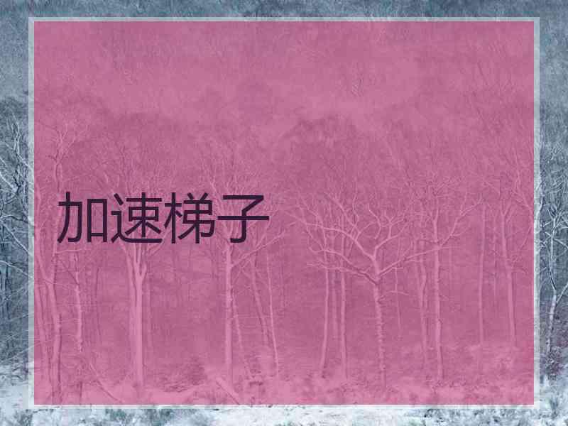 加速梯子