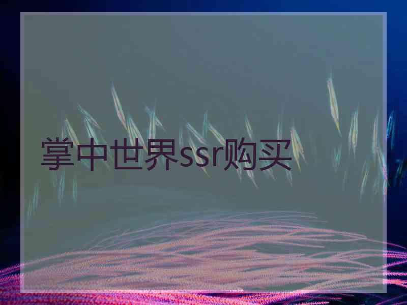 掌中世界ssr购买