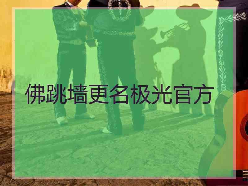 佛跳墙更名极光官方
