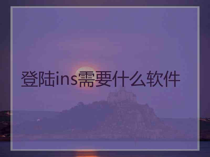 登陆ins需要什么软件
