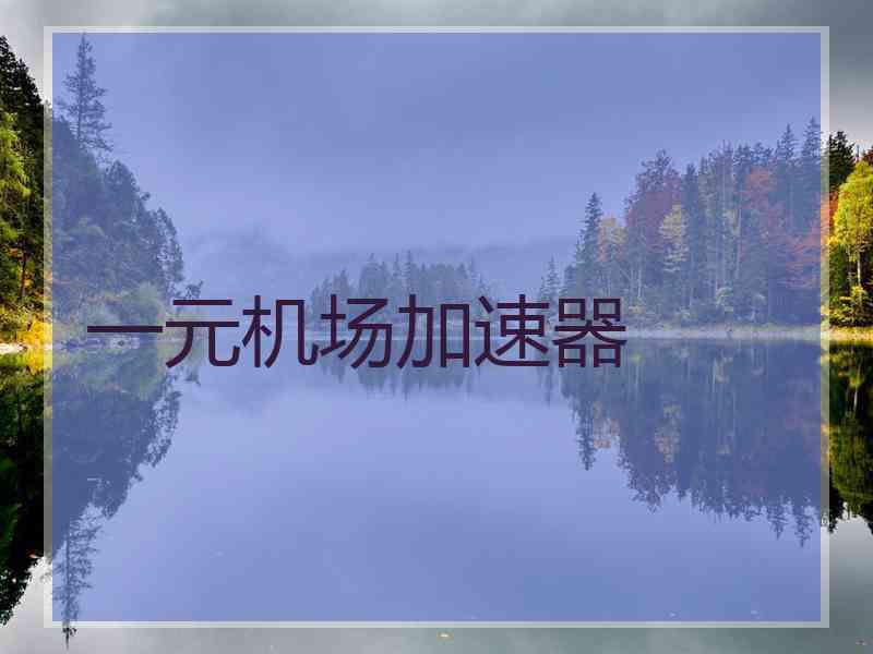 一元机场加速器