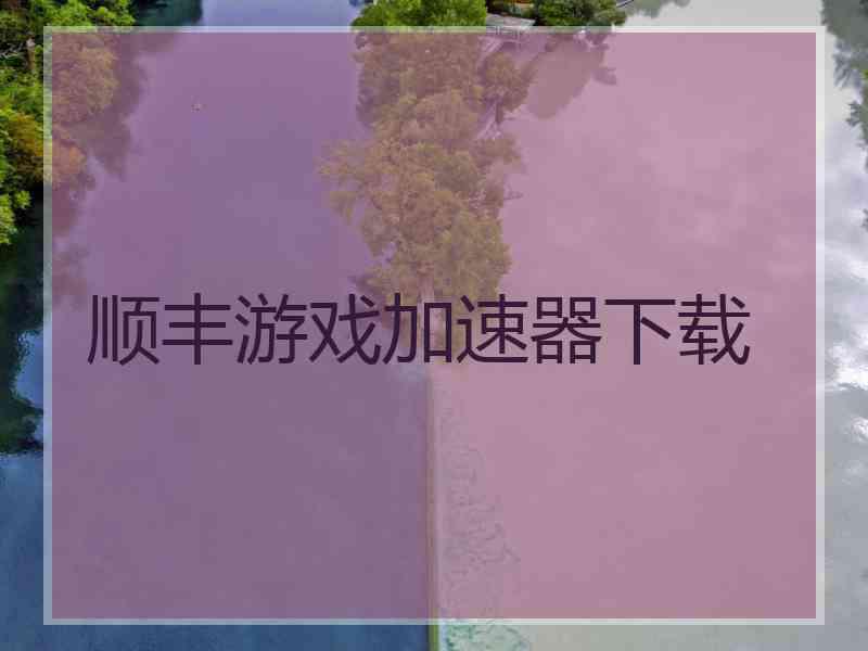 顺丰游戏加速器下载