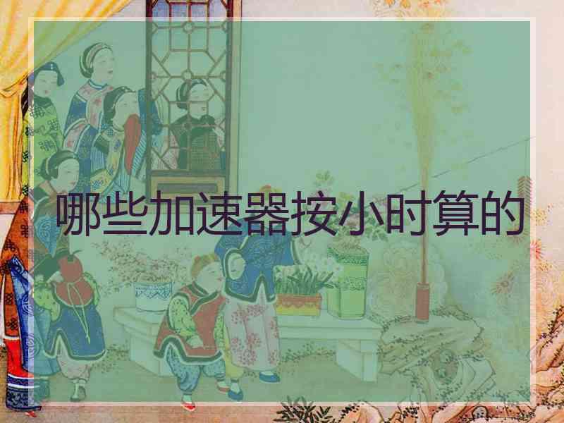 哪些加速器按小时算的