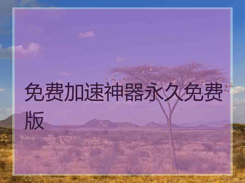 免费加速神器永久免费版