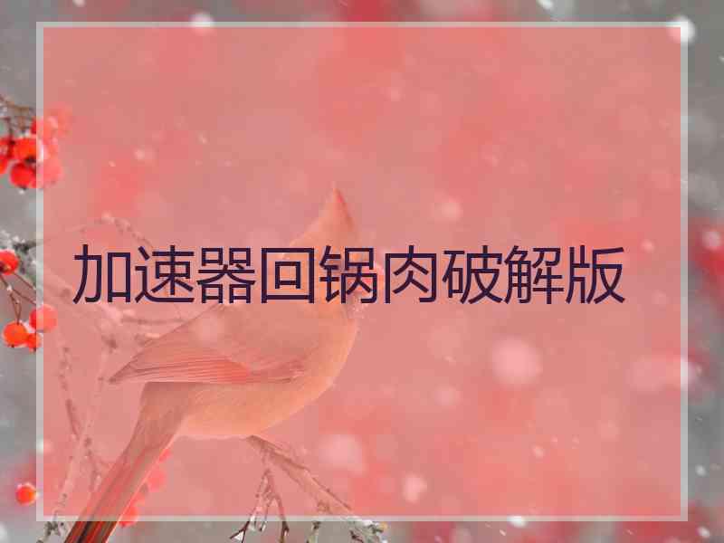 加速器回锅肉破解版