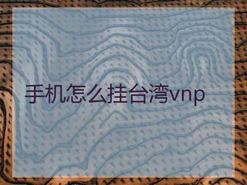 手机怎么挂台湾vnp