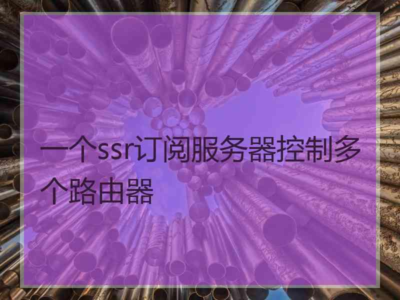 一个ssr订阅服务器控制多个路由器