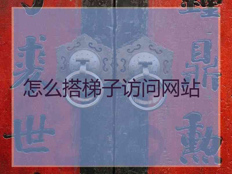 怎么搭梯子访问网站