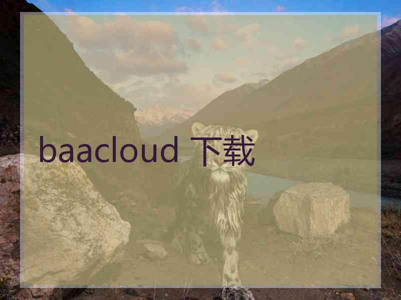 baacloud 下载