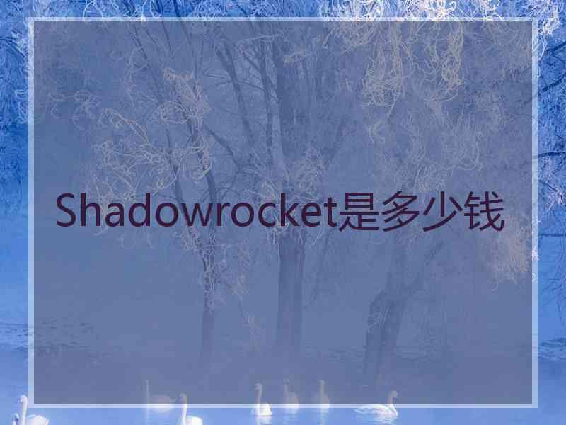 Shadowrocket是多少钱