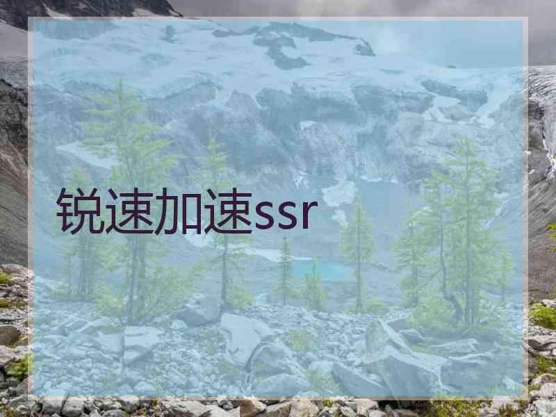 锐速加速ssr