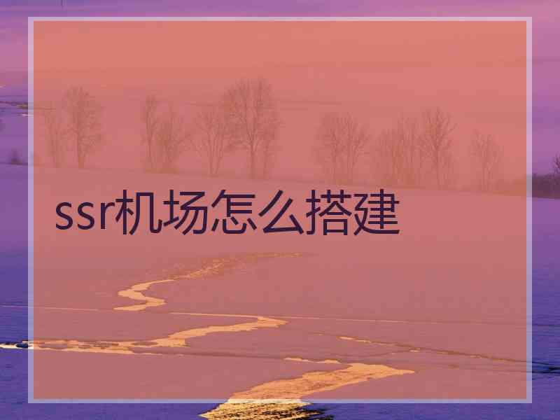 ssr机场怎么搭建
