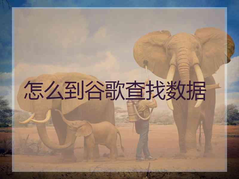 怎么到谷歌查找数据