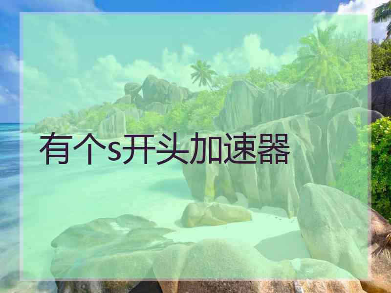 有个s开头加速器
