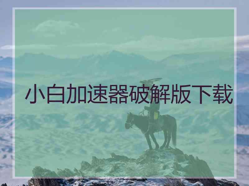 小白加速器破解版下载
