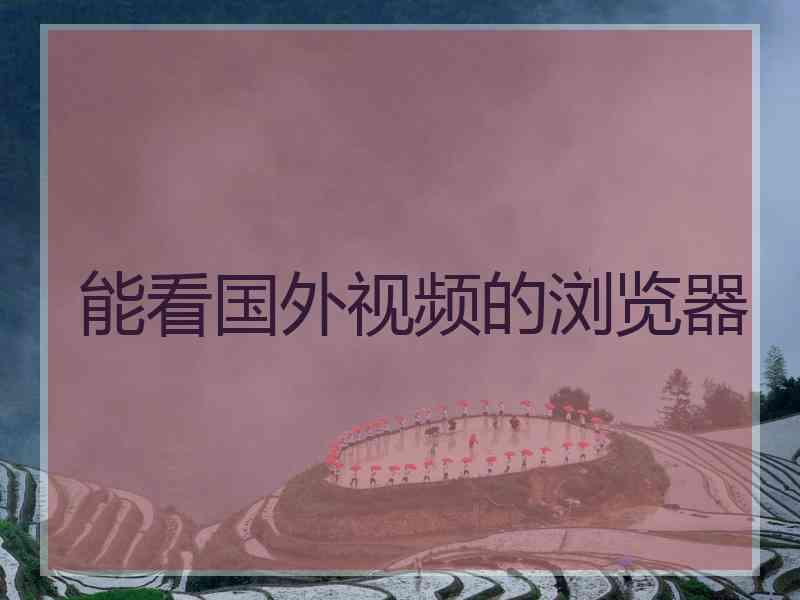 能看国外视频的浏览器
