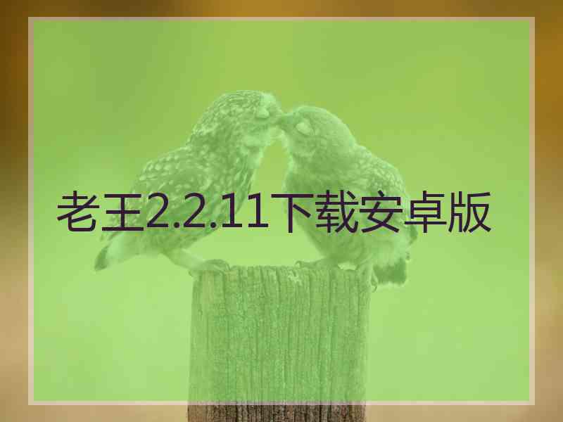 老王2.2.11下载安卓版