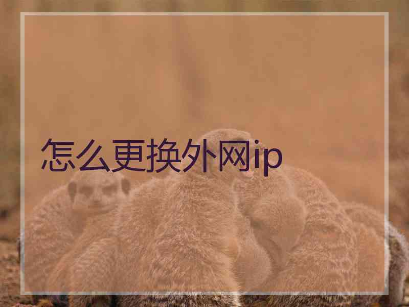 怎么更换外网ip
