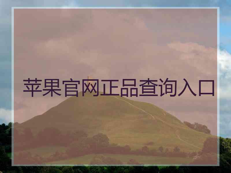苹果官网正品查询入口