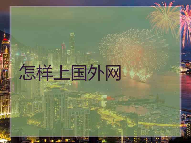 怎样上国外网