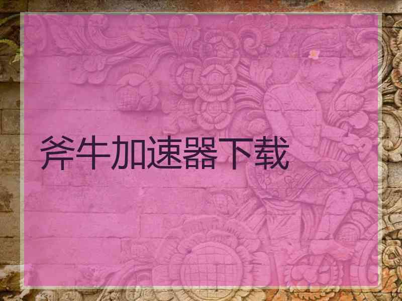 斧牛加速器下载