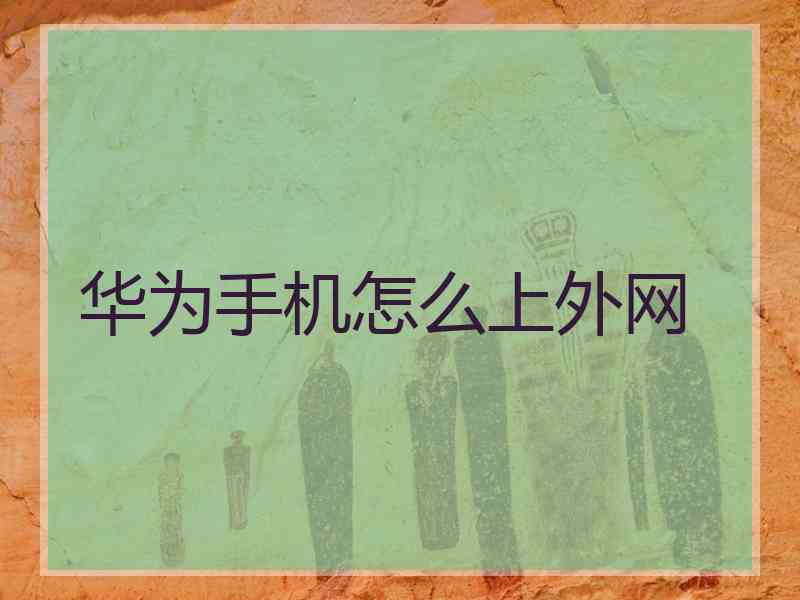 华为手机怎么上外网