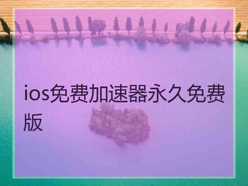 ios免费加速器永久免费版