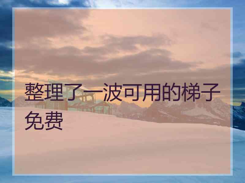 整理了一波可用的梯子免费