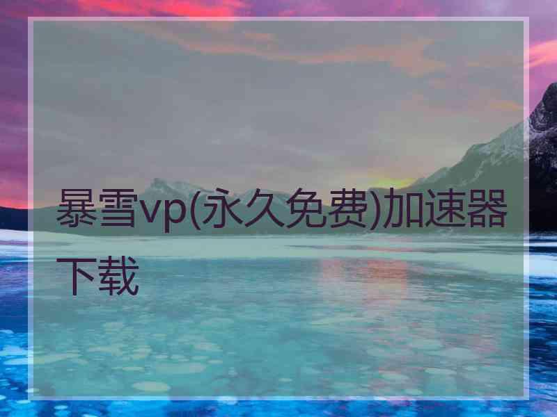 暴雪vp(永久免费)加速器下载