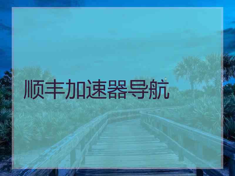 顺丰加速器导航