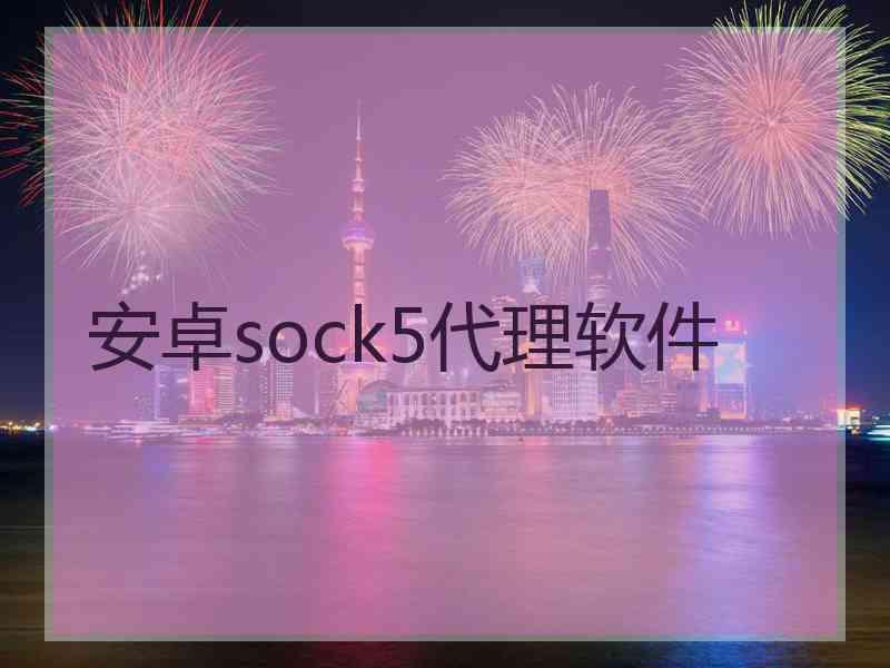 安卓sock5代理软件