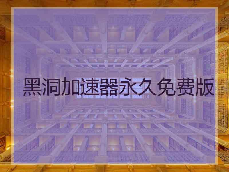 黑洞加速器永久免费版