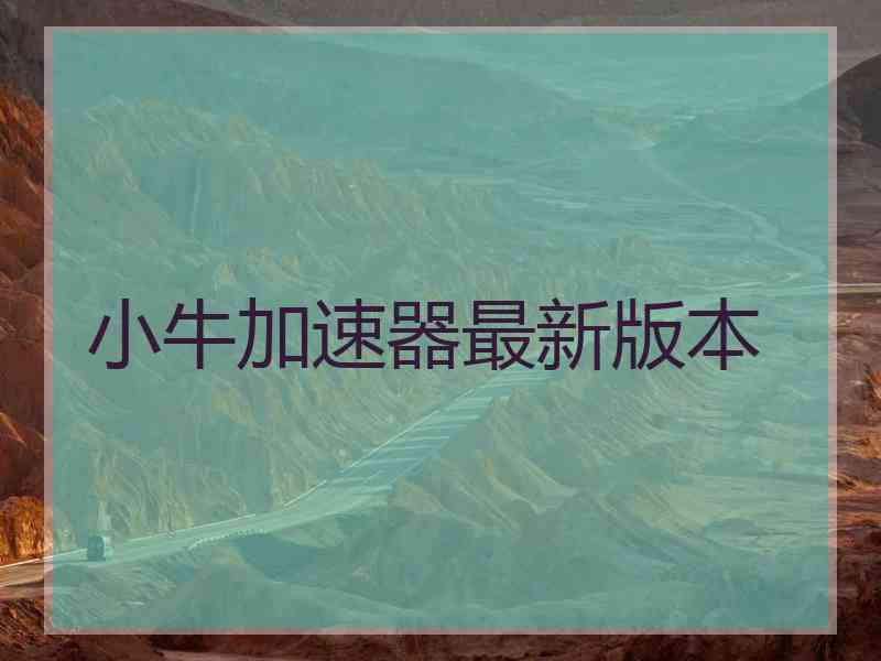 小牛加速器最新版本