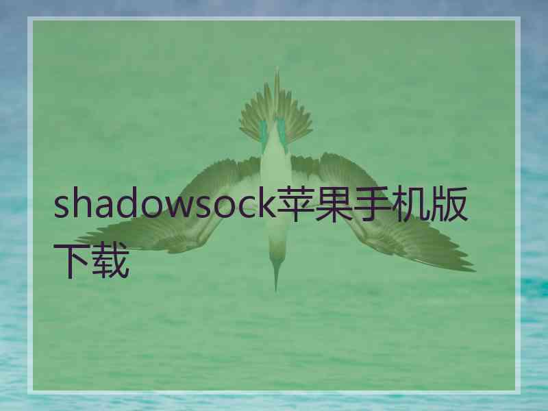 shadowsock苹果手机版 下载